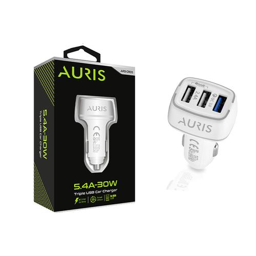 Auris CR05 30W 3xUSB Araç Şarj Aleti Çakmaklık