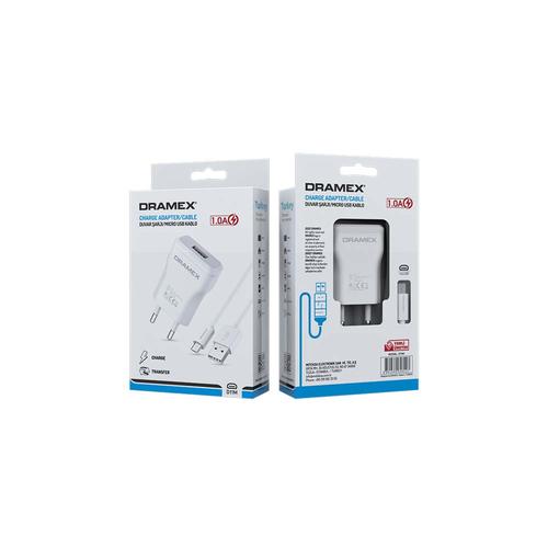 Dramex D11M Micro USB Charge Adapter & Charge Data Cable 1.0Amper