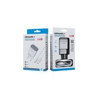 Dramex D21M Micro USB Charge Adapter & Charge Data Cable Set 2.0Amper