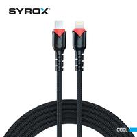 Syrox C130L Type-C to Lightning PD30W Data and Charging Cable - One End Type-C, One End Lightning Cable