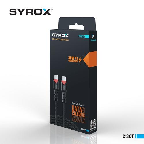 Syrox C130T Type-C to Type-C Charging and Data Cable, Both Ends Type-C Cable