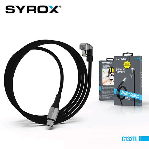 Syrox C132TL Type-C To Lighting 30W Oyuncu Kablosu, Şarj Kablosu