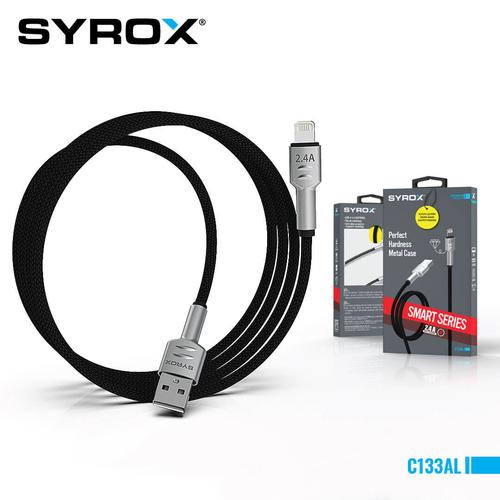 Syrox C133AL USB to Lightning 2.4 Amp Fast Charge High-Quality Braided Cable, 118cm Cable Length