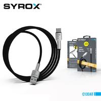 Syrox C133AT USB to Type-C 3.0 Amp Fast Charging Cable High-Quality Braided Cable, 119cm Cable Length