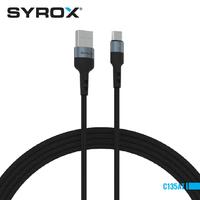 Syrox C135AT USB to Type-C Led Illuminated, 3.0 Amp Fast Charging Cable, High-Quality Braided Cable, 120cm Cable Length