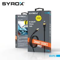 Syrox C137TL Type-C to Lightning 30WPD Hızlı Şarj Kablosu Yüksek Kalitel Silikonlu 121cm Kablo Uzunluğu