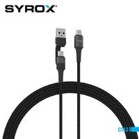 Syrox C143 2 In 1 Multiple Serj & Date Cable USB To Type-C / Type-C To Type-C 60WPD