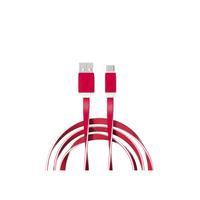 Syrox C64 Type-C Charging Data Cable Flat Silicone 120cm 2 Amp (Red, White, Black Color Option)