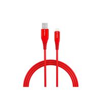 Syrox C88 iPhone Lightning Charging Cable 2.0A Metal-Headed Data Cable - Black, Red