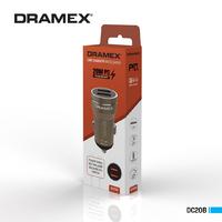 Dramex DC20B Car Charger Device 3.1A PD20W Dual USB Input