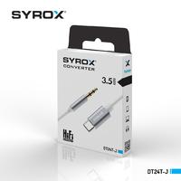 Syrox DT24T-J Type-C To 3.5mm Jack Converter, Converter Apparatus (Black and White Color Option)