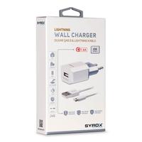 Syrox J46 Lightning 1.6A Charge Adapter & Charge Data Cable Set