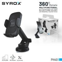 Syrox PH40 In-Car Phone Holder With Suction Cup 360 Degree Rotatable