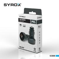 Syrox SC30B Car Cigarette Lighter Charger PD30W, 3.1A LCD Display